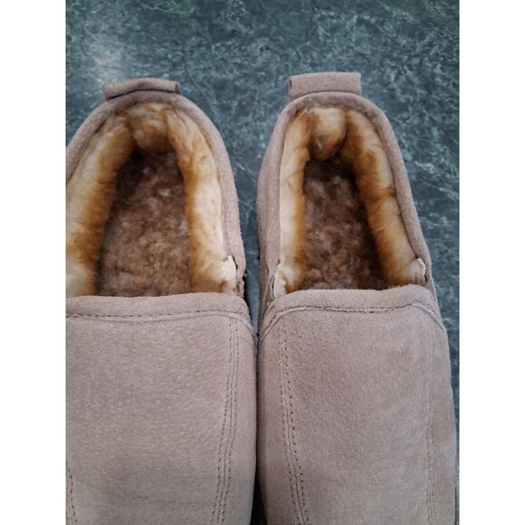 Old Friend Mens 8M 10W Romeo Sheepskin Suede Leather Slippers Brown Fur Lined main image 8